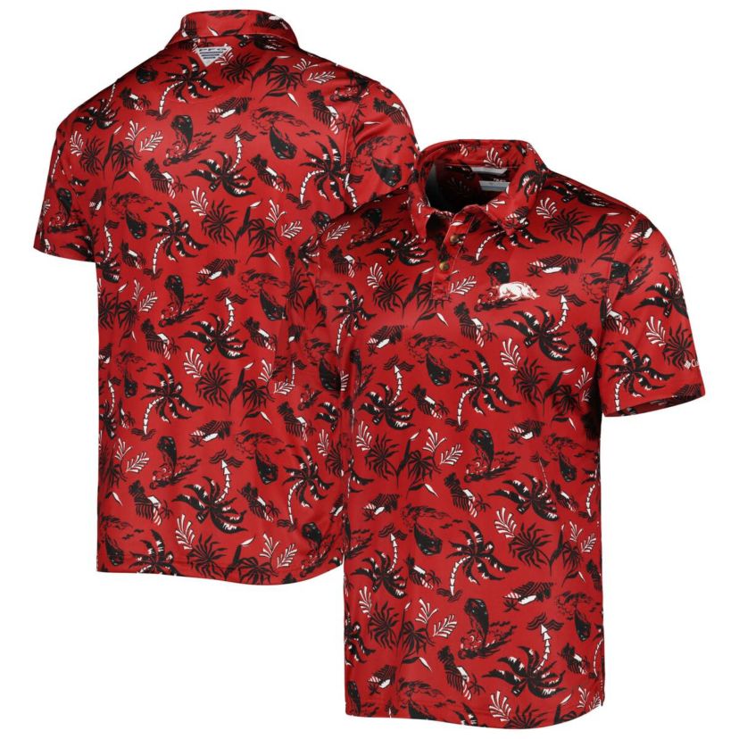 NCAA Arkansas Razorbacks Super Terminal Tackle Omni-Shade Polo
