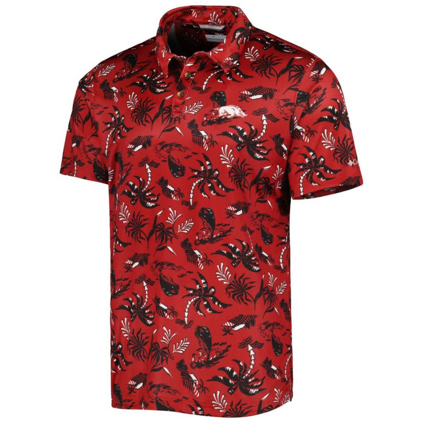 NCAA Arkansas Razorbacks Super Terminal Tackle Omni-Shade Polo