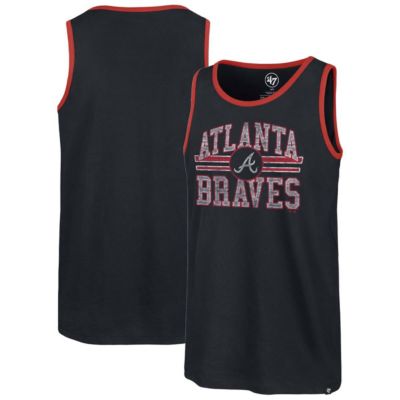 '47 Men's MLB Atlanta Braves Winger Franklin Tank Top, Navy Blue, Small