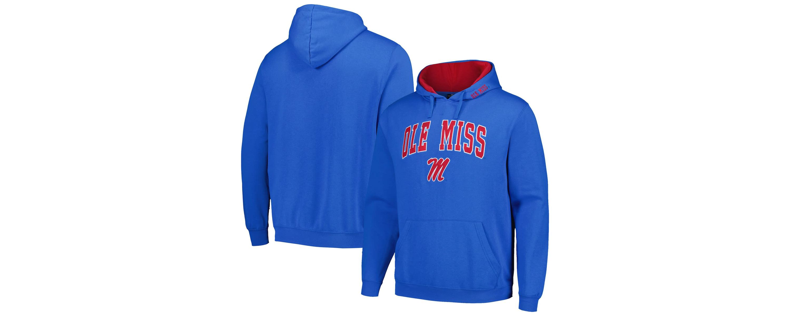 NCAA Powder Ole Miss Rebels Arch & Logo 3.0 Pullover Hoodie