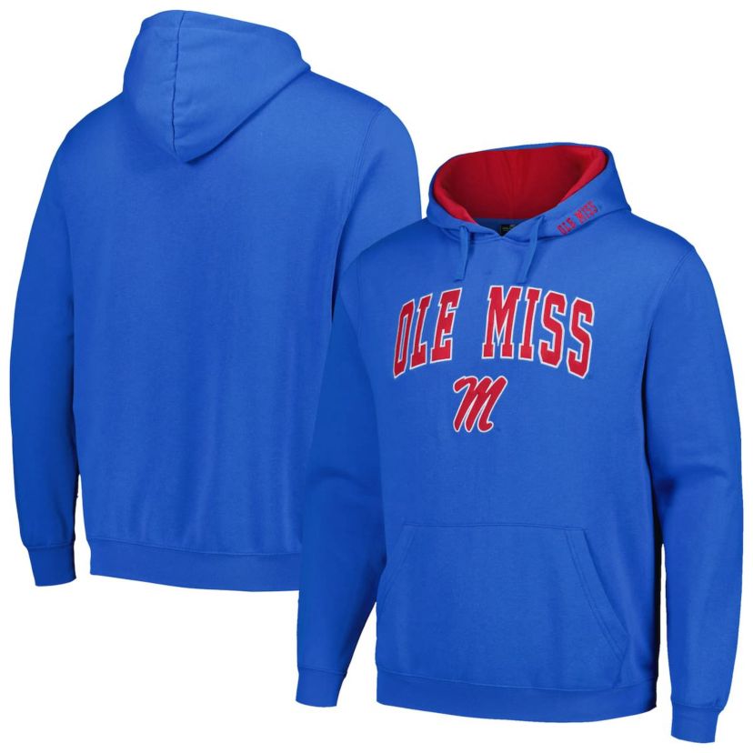 NCAA Powder Ole Miss Rebels Arch & Logo 3.0 Pullover Hoodie