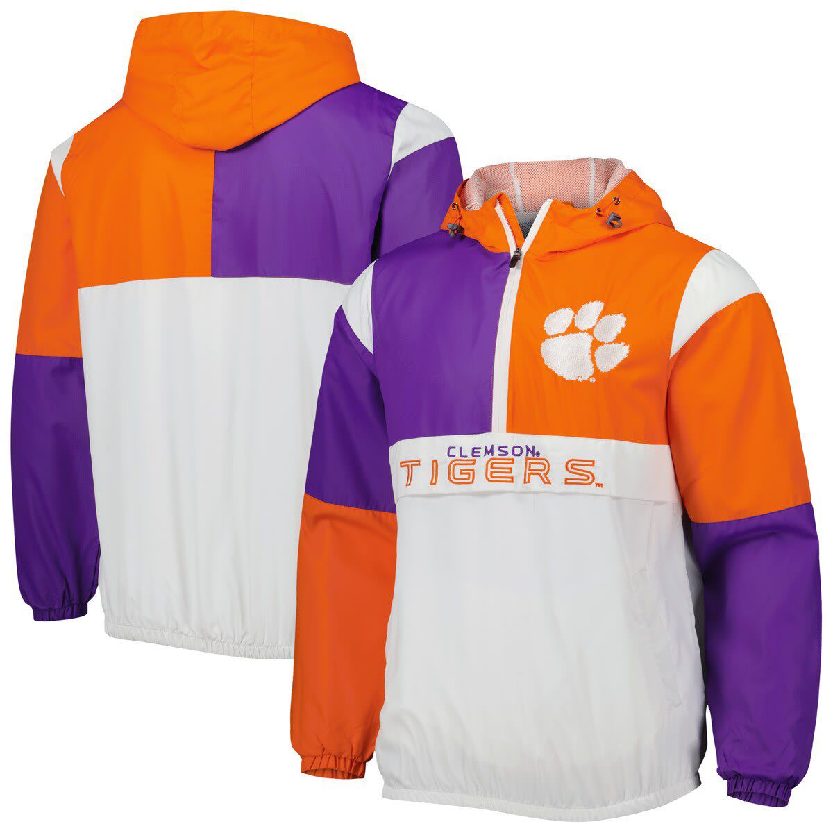 NCAA Clemson Tigers Fair Catch Half-Zip Anorak Jacket