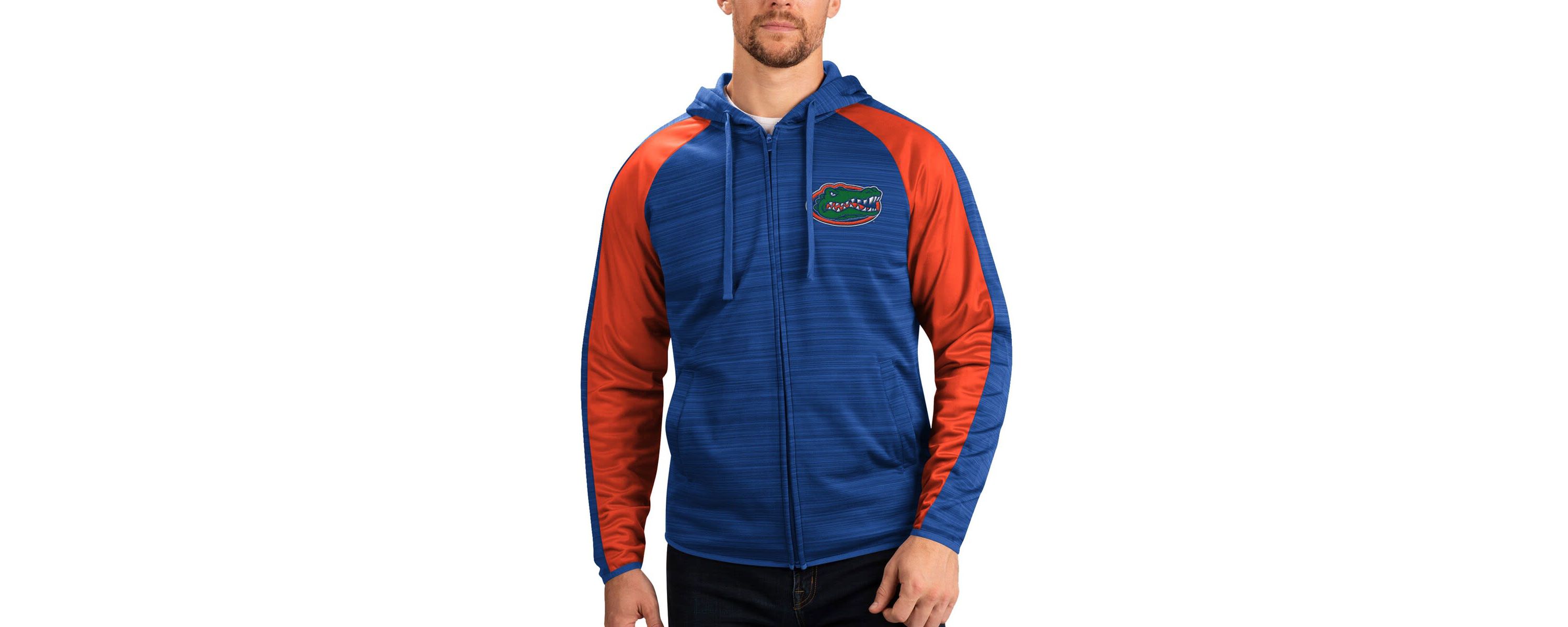 NCAA Florida Gators Neutral Zone Raglan Full-Zip Track Jacket Hoodie