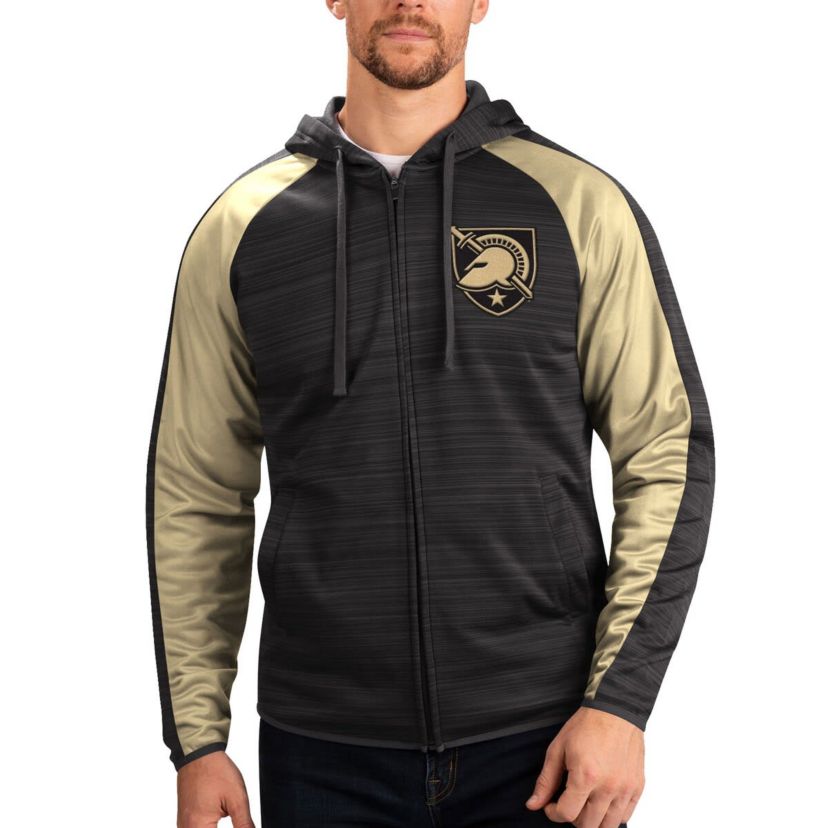 Army Black Knights NCAA Army Knights Neutral Zone Raglan Full-Zip Track Jacket Hoodie