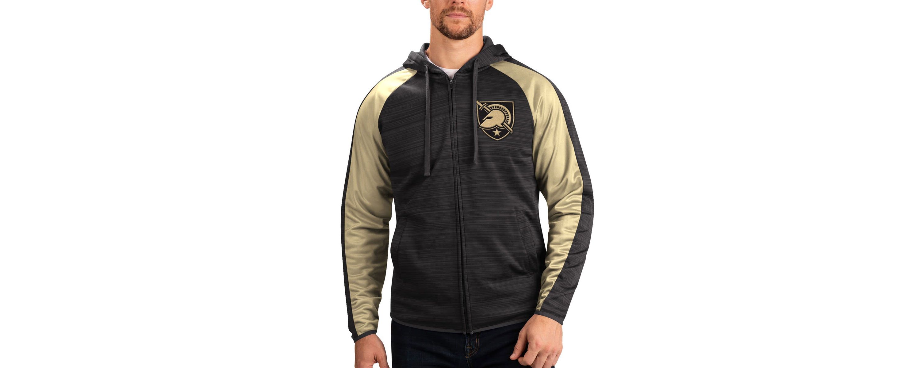 Army Black Knights NCAA Army Knights Neutral Zone Raglan Full-Zip Track Jacket Hoodie
