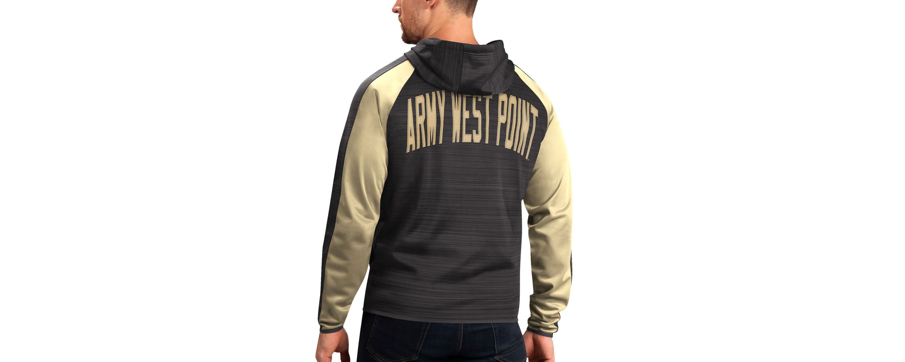 Army Black Knights NCAA Army Knights Neutral Zone Raglan Full-Zip Track Jacket Hoodie