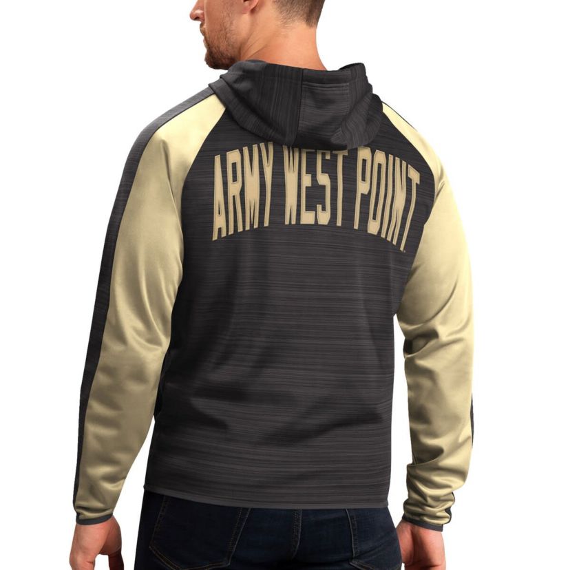 Army Black Knights NCAA Army Knights Neutral Zone Raglan Full-Zip Track Jacket Hoodie