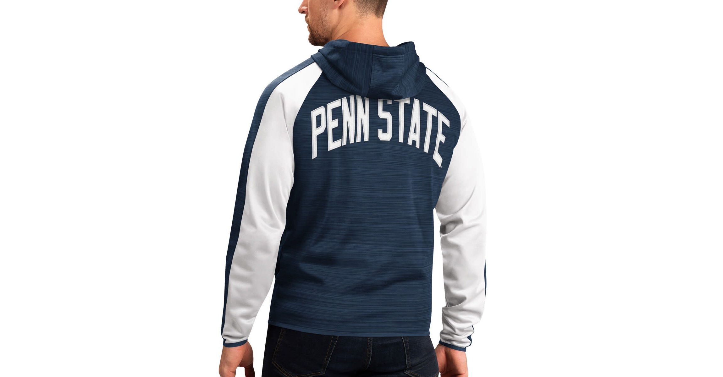 NCAA Penn State Nittany Lions Neutral Zone Raglan Full-Zip Track Jacket Hoodie