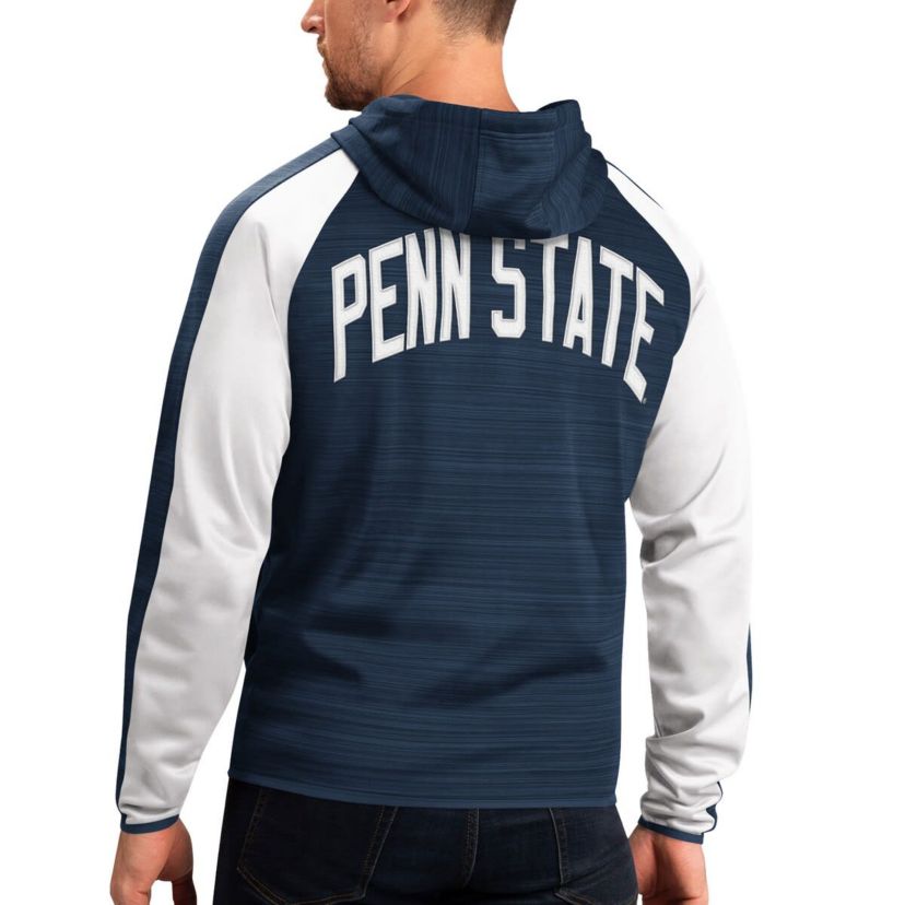 NCAA Penn State Nittany Lions Neutral Zone Raglan Full-Zip Track Jacket Hoodie