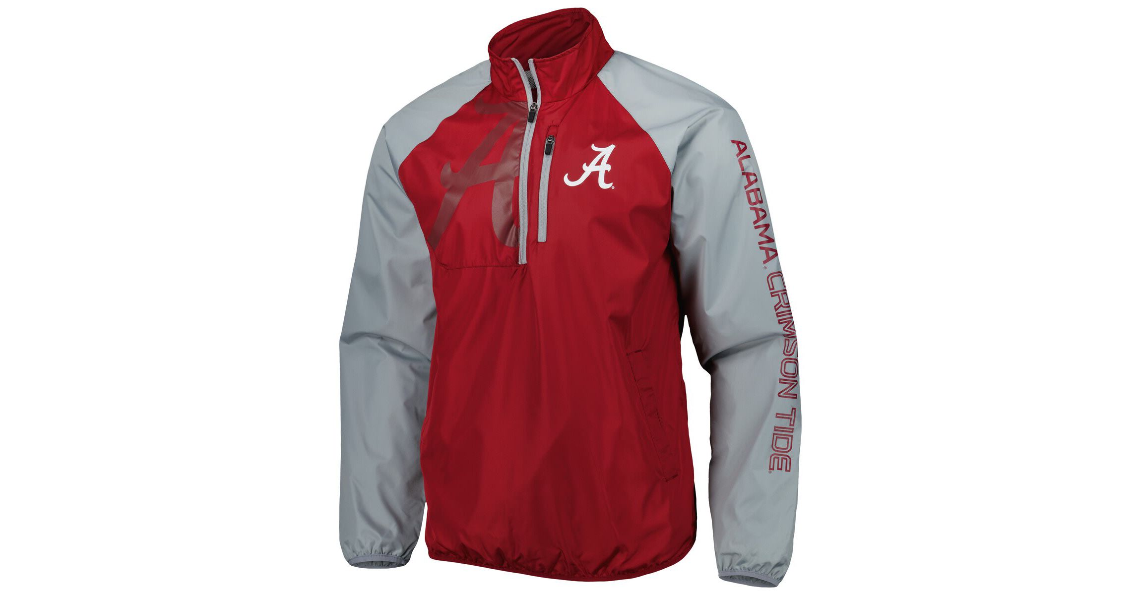 Alabama Crimson Tide NCAA Alabama Tide Point Guard Raglan Half-Zip Jacket