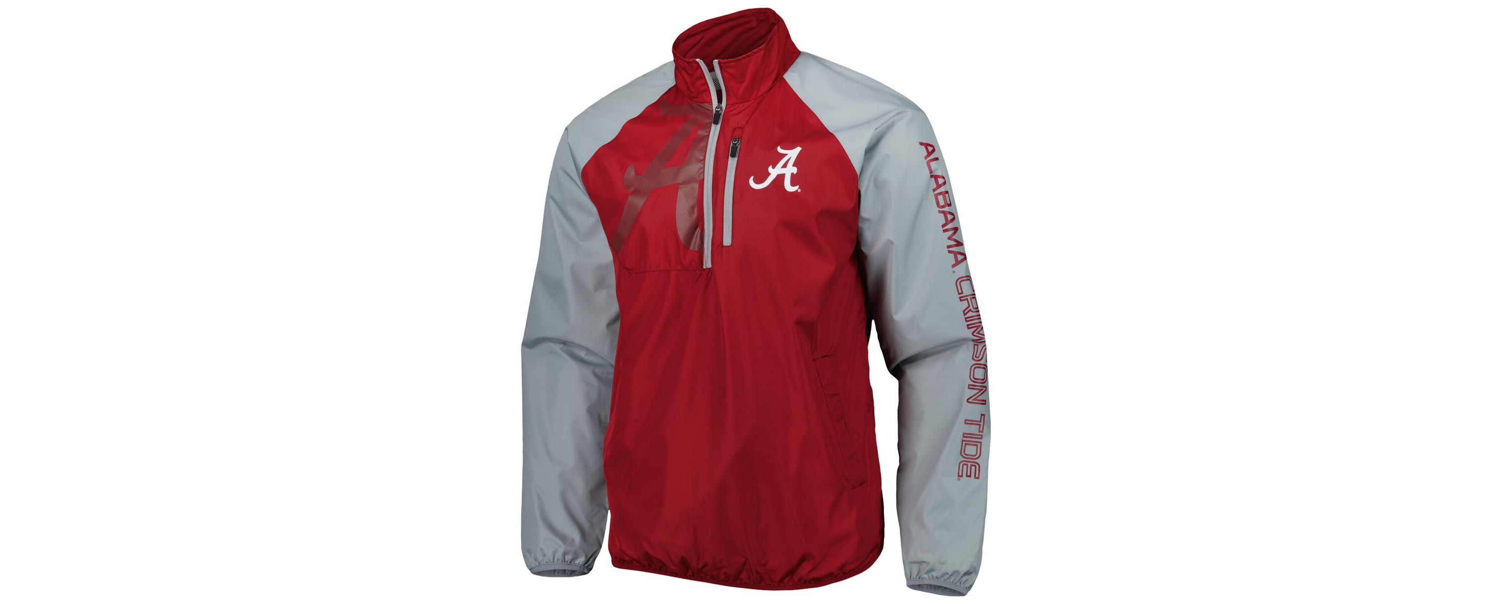 Alabama Crimson Tide NCAA Alabama Tide Point Guard Raglan Half-Zip Jacket