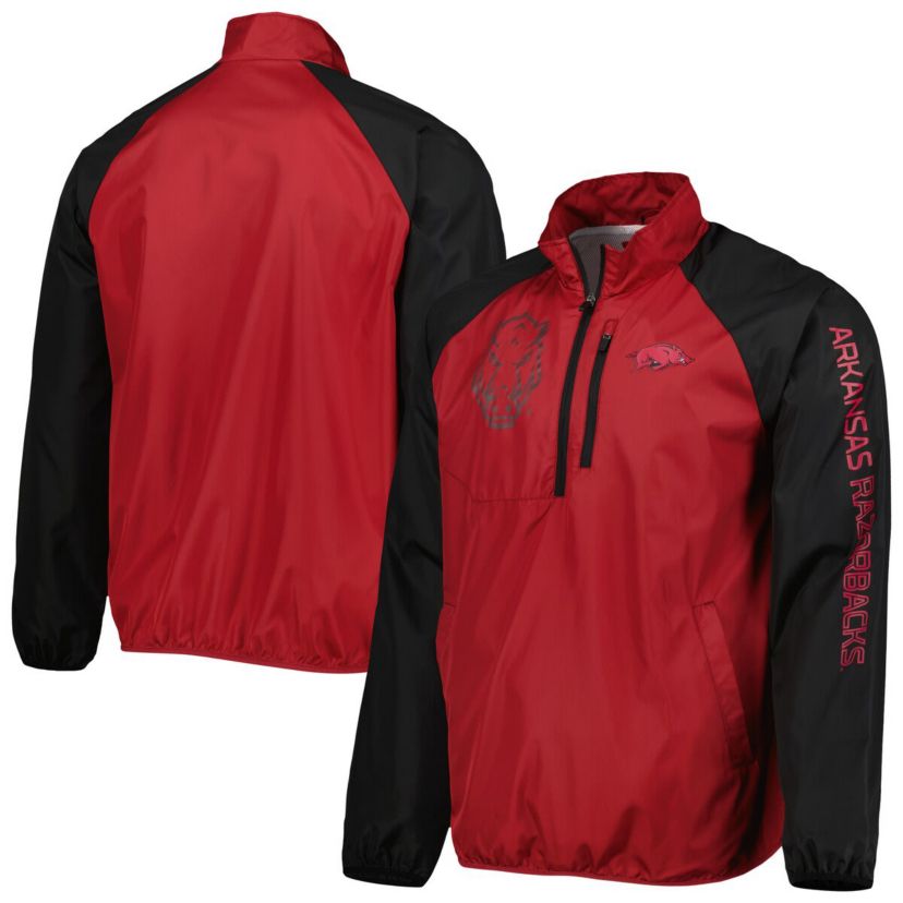 NCAA Arkansas Razorbacks Point Guard Raglan Half-Zip Jacket