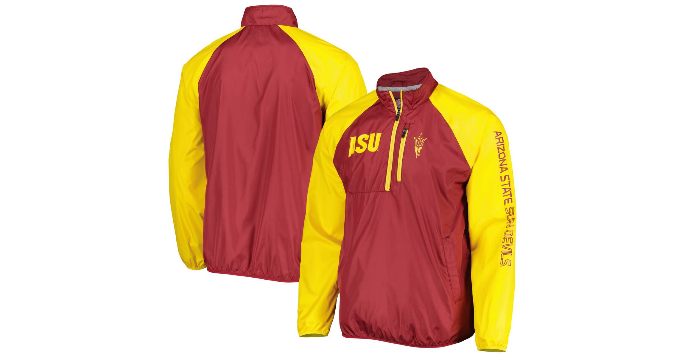 NCAA Arizona State Sun Devils Point Guard Raglan Half-Zip Jacket