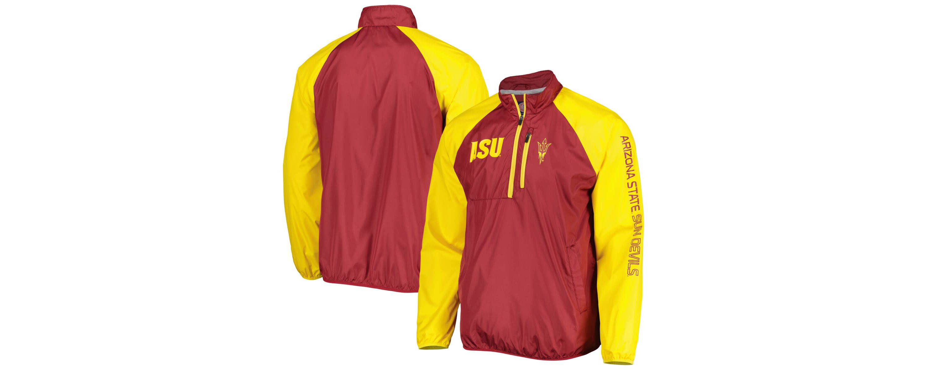NCAA Arizona State Sun Devils Point Guard Raglan Half-Zip Jacket