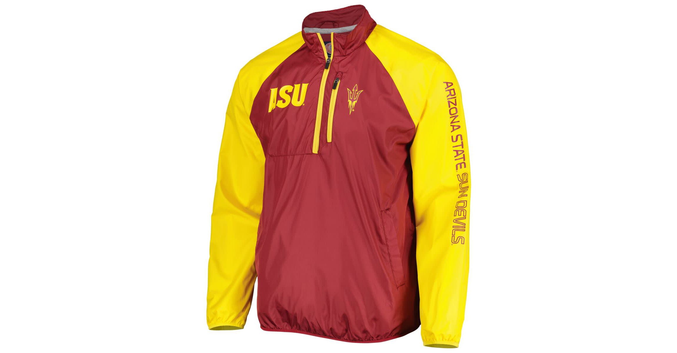 NCAA Arizona State Sun Devils Point Guard Raglan Half-Zip Jacket