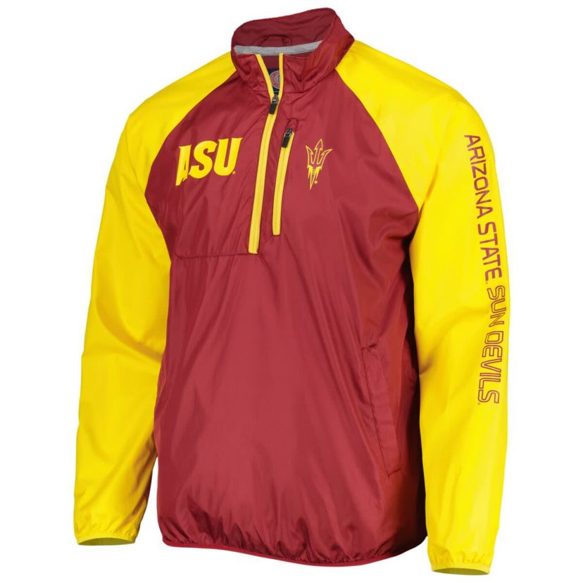 NCAA Arizona State Sun Devils Point Guard Raglan Half-Zip Jacket
