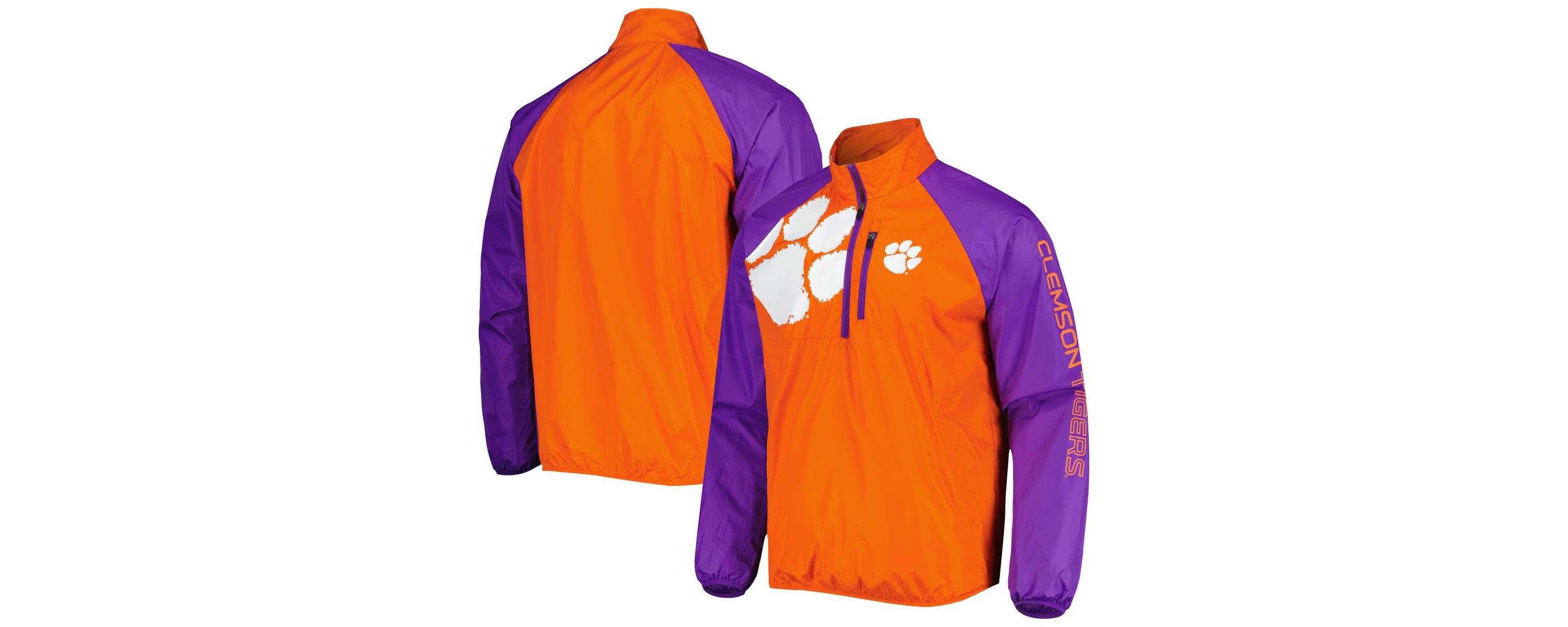 NCAA Clemson Tigers Point Guard Raglan Half-Zip Jacket