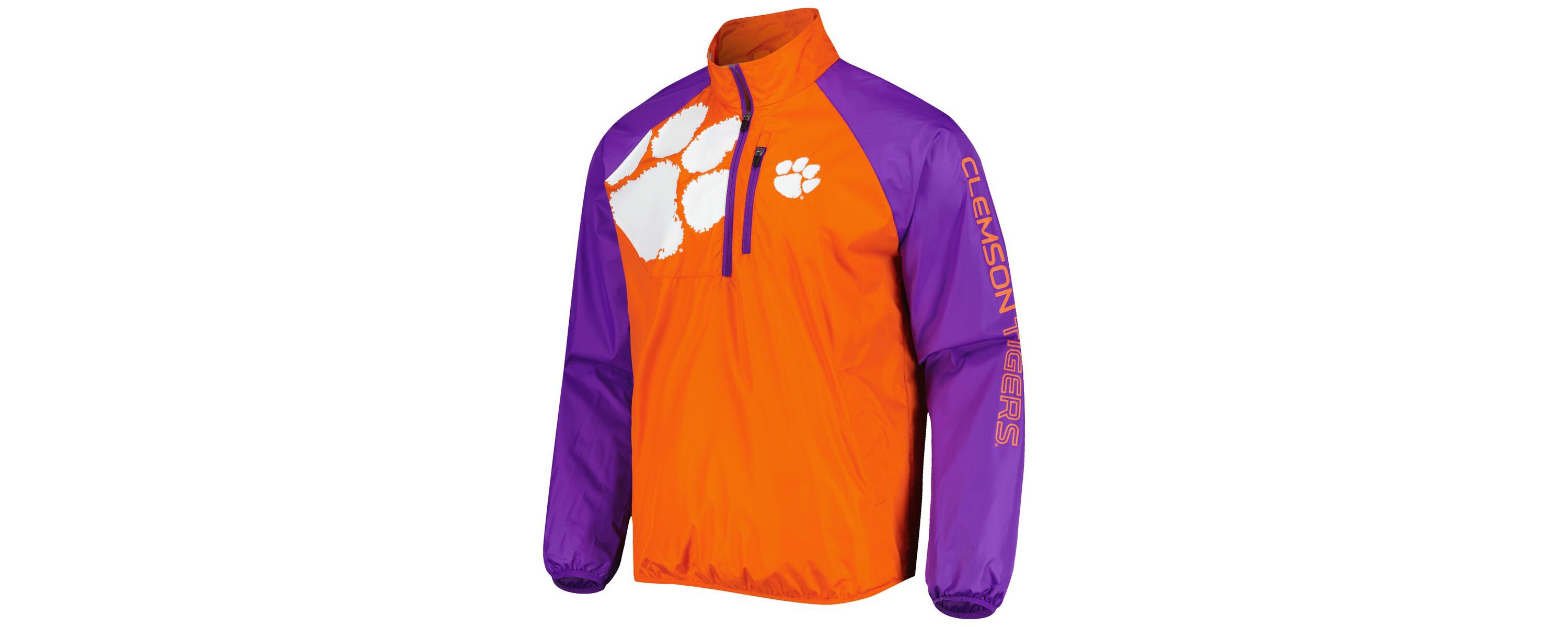 NCAA Clemson Tigers Point Guard Raglan Half-Zip Jacket