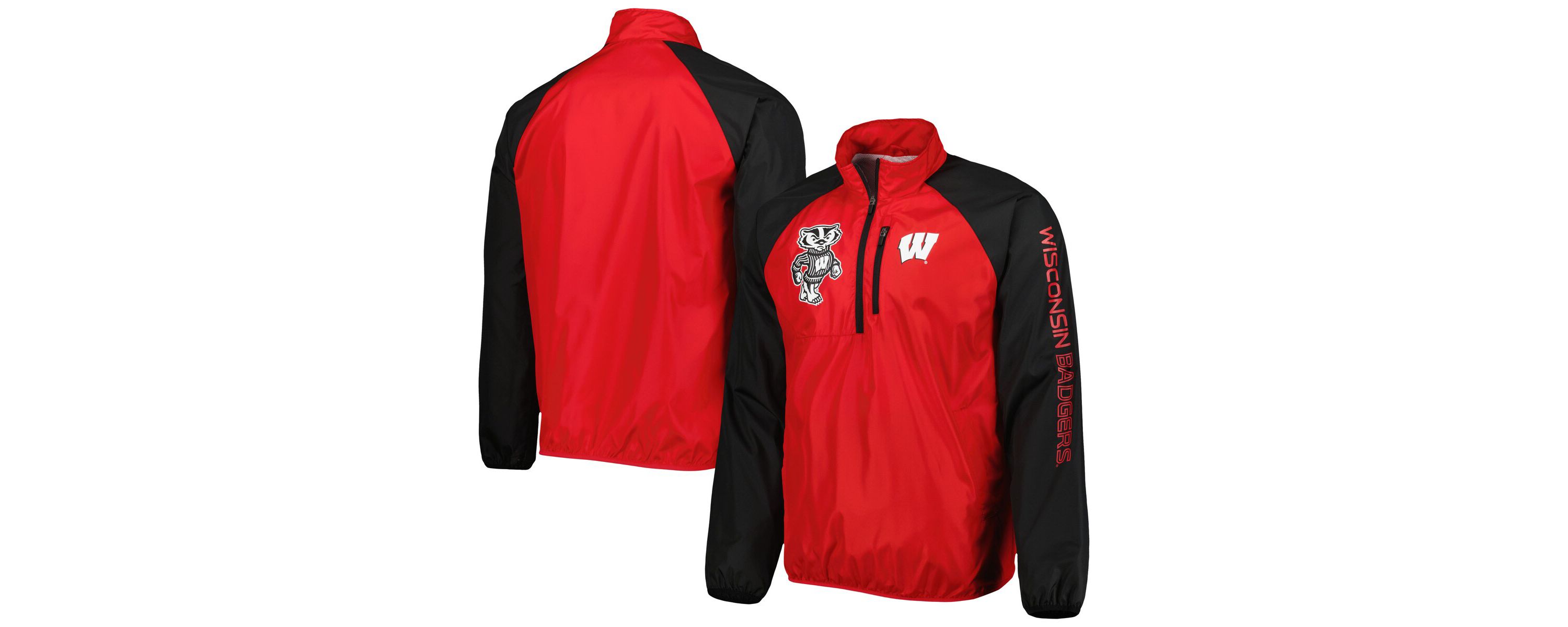 NCAA Wisconsin Badgers Point Guard Raglan Half-Zip Jacket