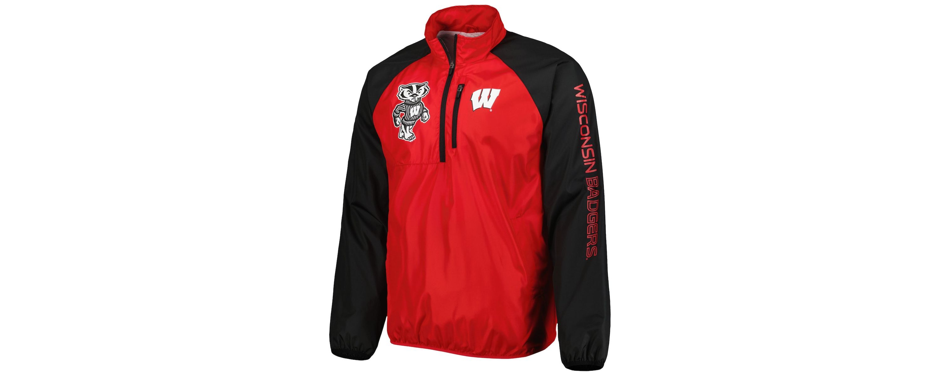 NCAA Wisconsin Badgers Point Guard Raglan Half-Zip Jacket
