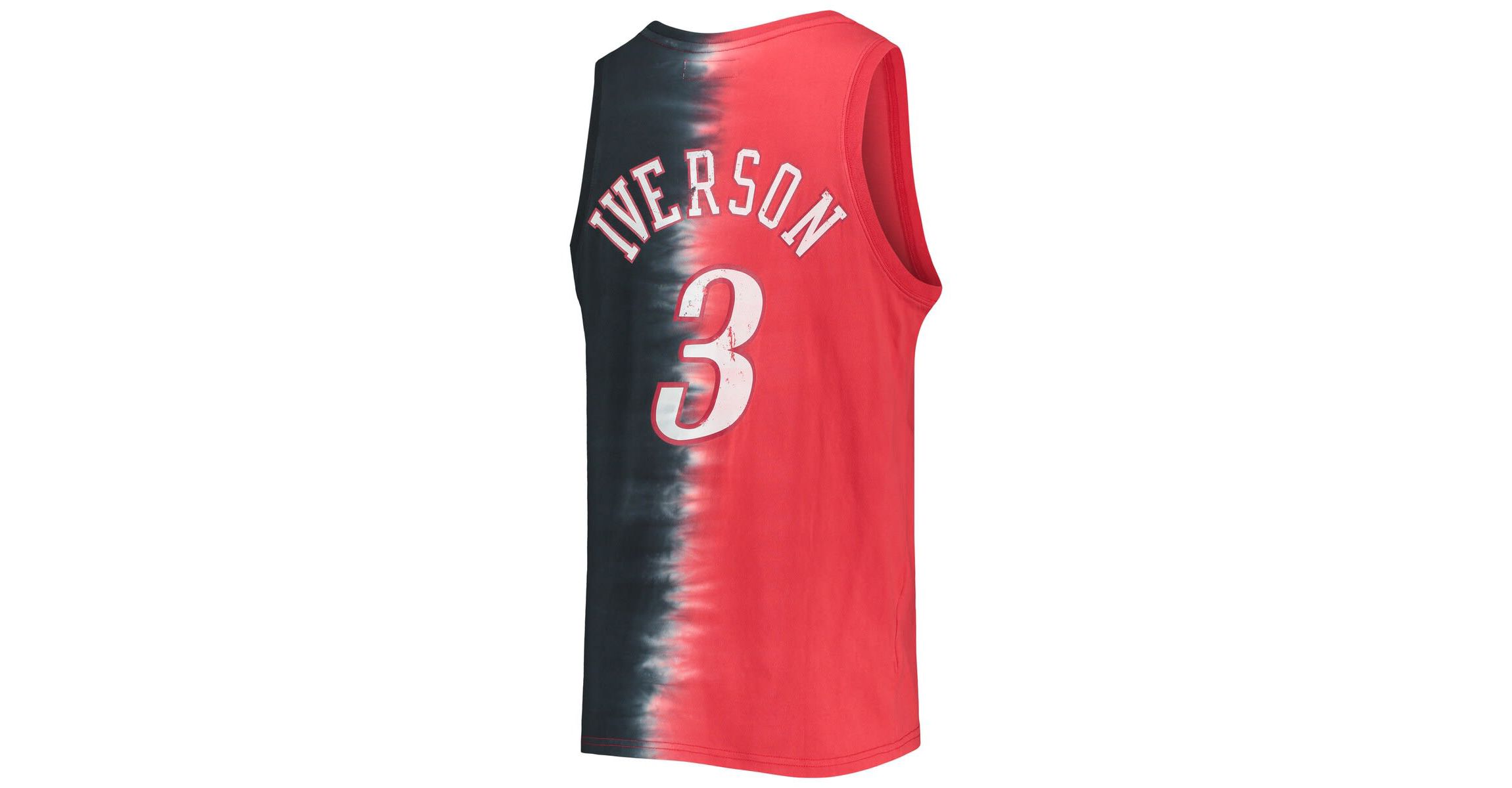 NBA Allen Iverson Philadelphia 76ers Hardwood Classics Tie-Dye Name & Number Tank Top
