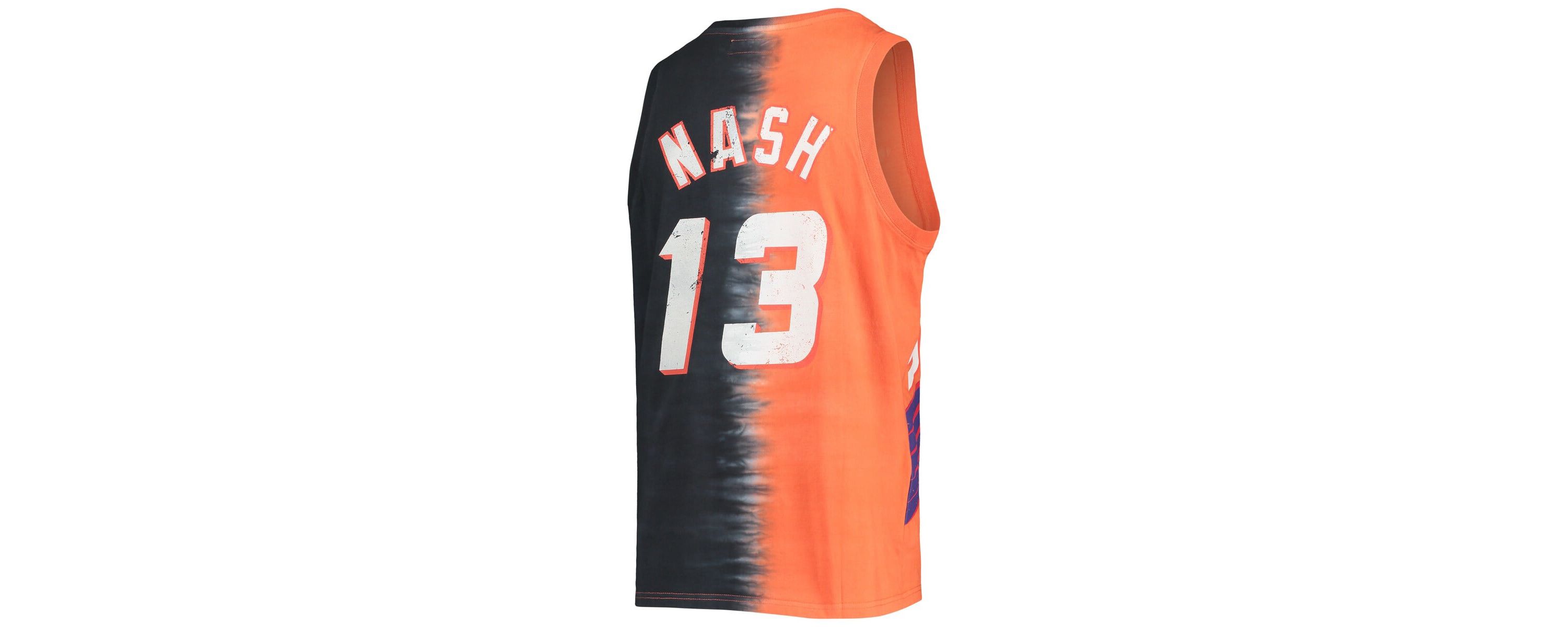 NBA Steve Nash Orange/Black Phoenix Suns Hardwood Classics Tie-Dye Name & Number Tank Top