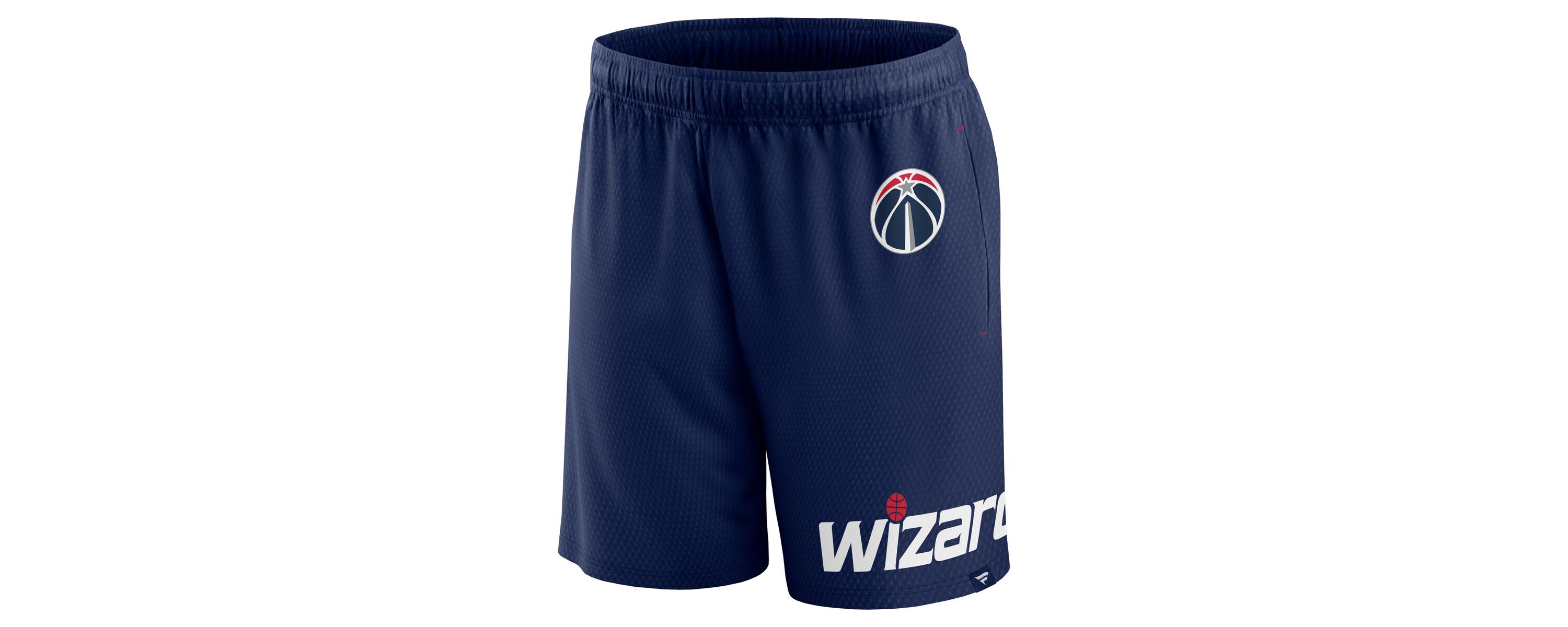 NBA Fanatics Washington Wizards Free Throw Mesh Shorts