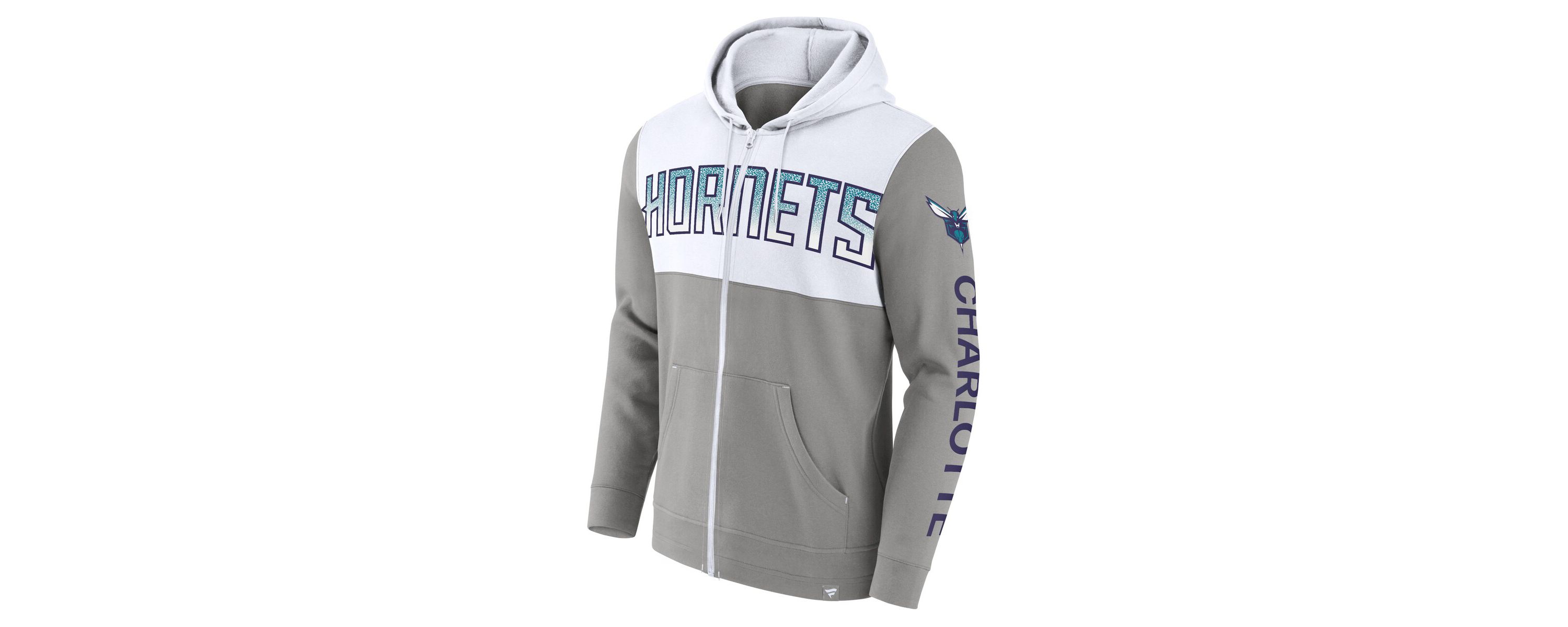 NBA Fanatics Charlotte Hornets Skyhook Colorblock Full-Zip Hoodie