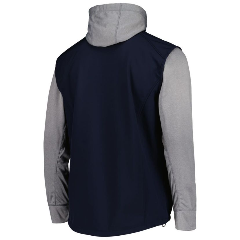 MLB Navy/Heather Atlanta Braves Alpha Full-Zip Jacket