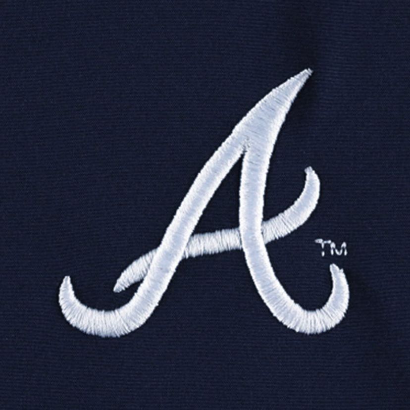MLB Navy/Heather Atlanta Braves Alpha Full-Zip Jacket
