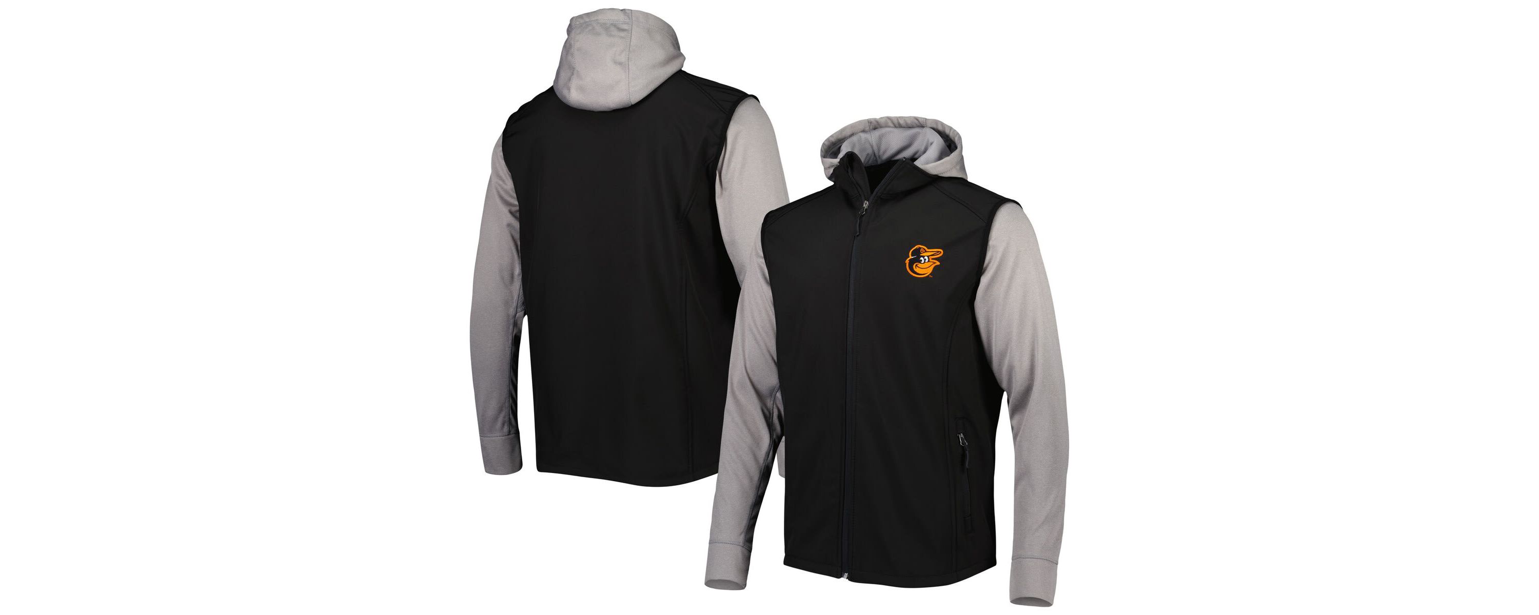 MLB Black/Gray Baltimore Orioles Alpha Full-Zip Jacket