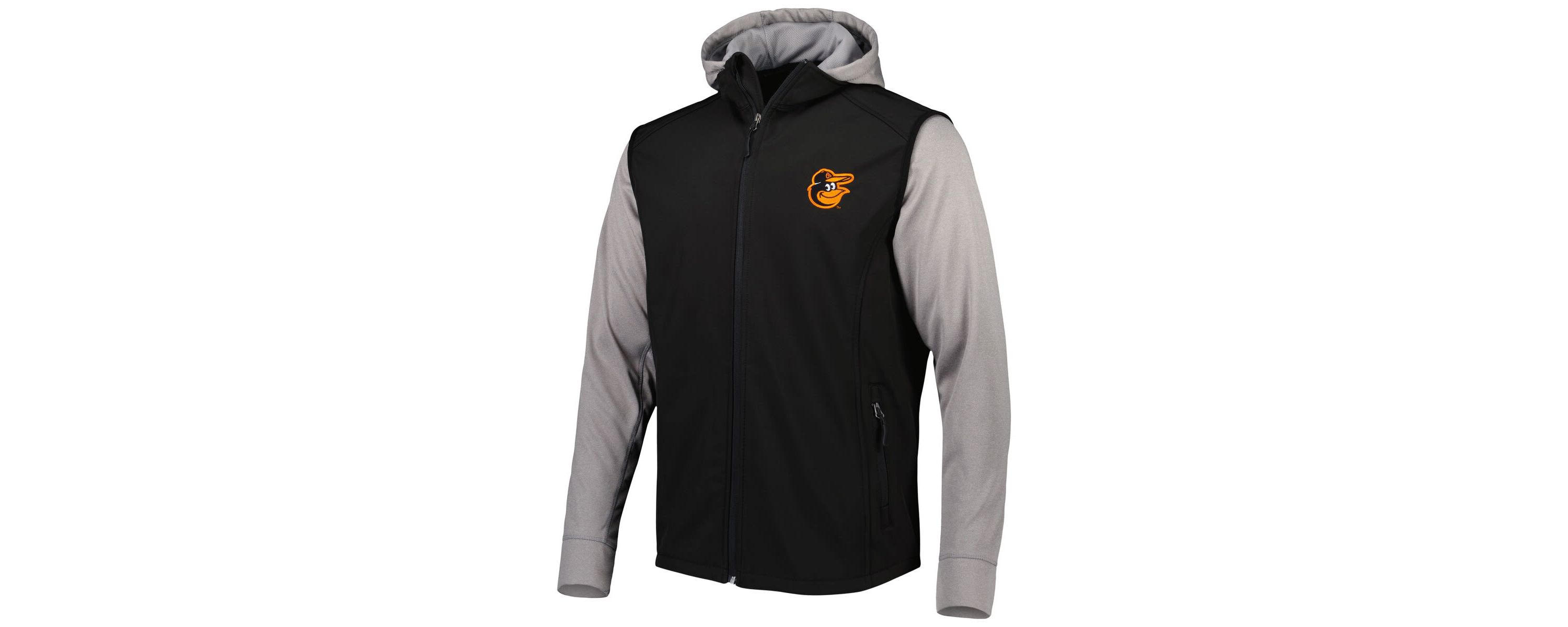 MLB Black/Gray Baltimore Orioles Alpha Full-Zip Jacket