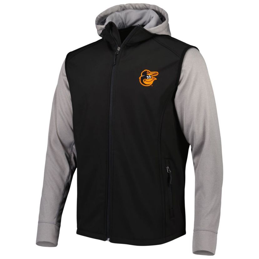 MLB Black/Gray Baltimore Orioles Alpha Full-Zip Jacket