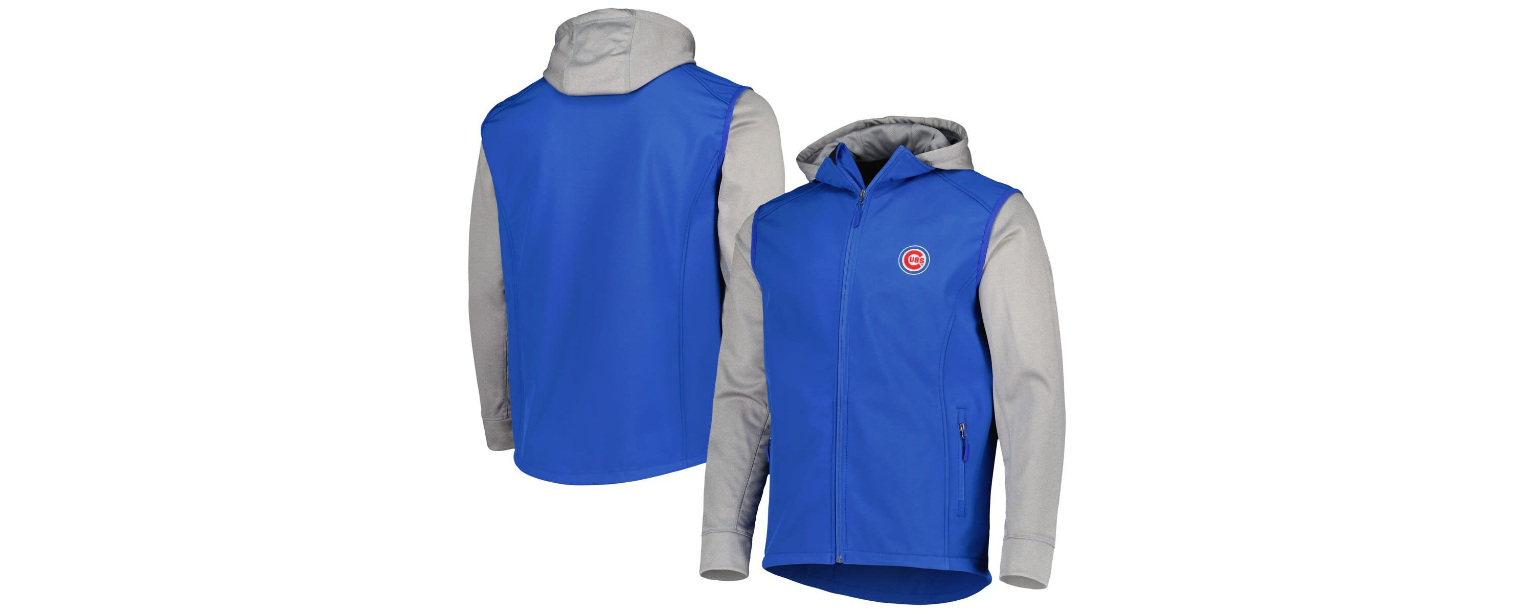 MLB Royal/Heather Chicago Cubs Alpha Full-Zip Jacket