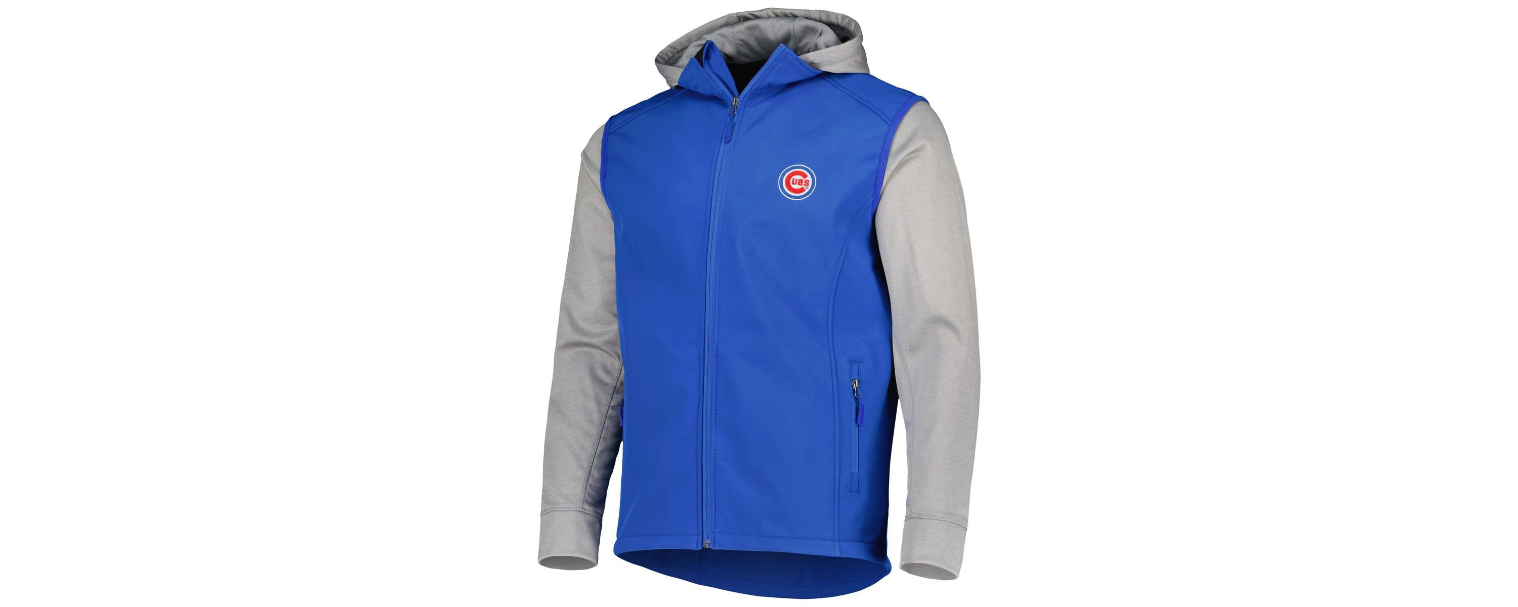 MLB Royal/Heather Chicago Cubs Alpha Full-Zip Jacket