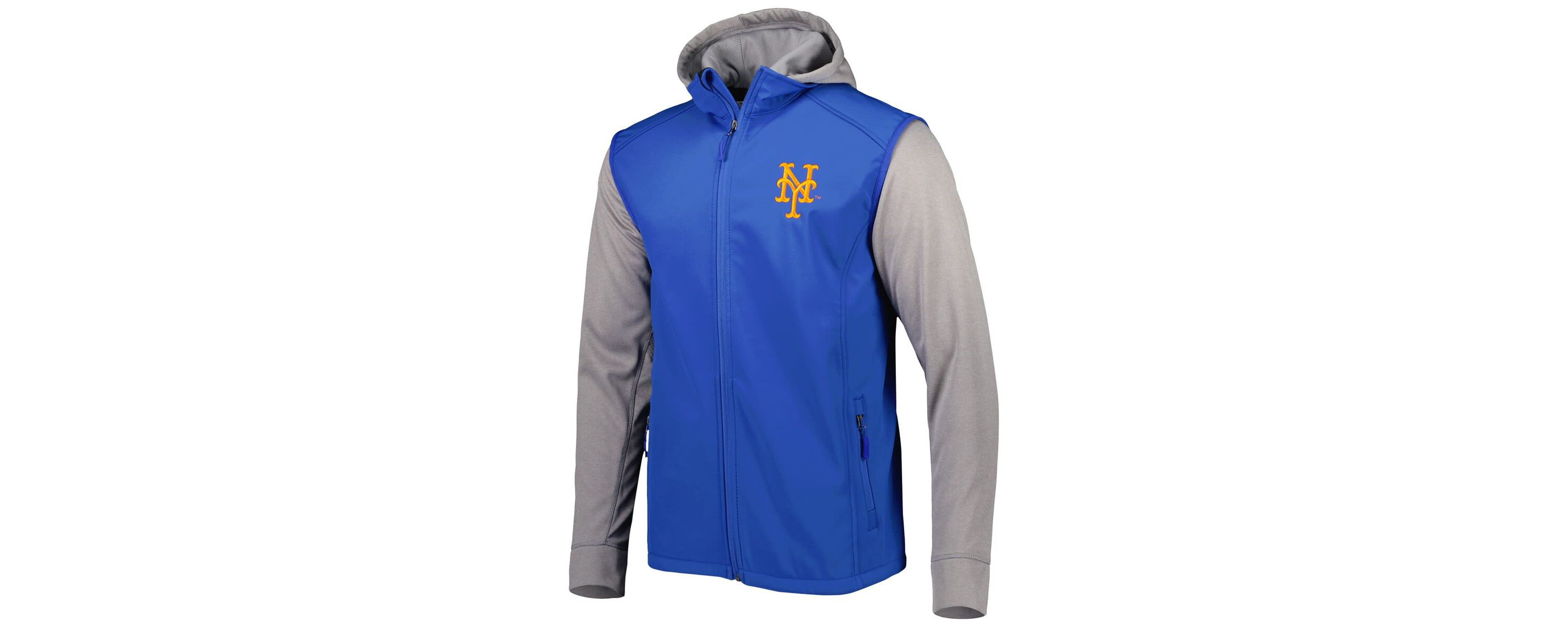 MLB Royal/Heather New York Mets Alpha Full-Zip Jacket