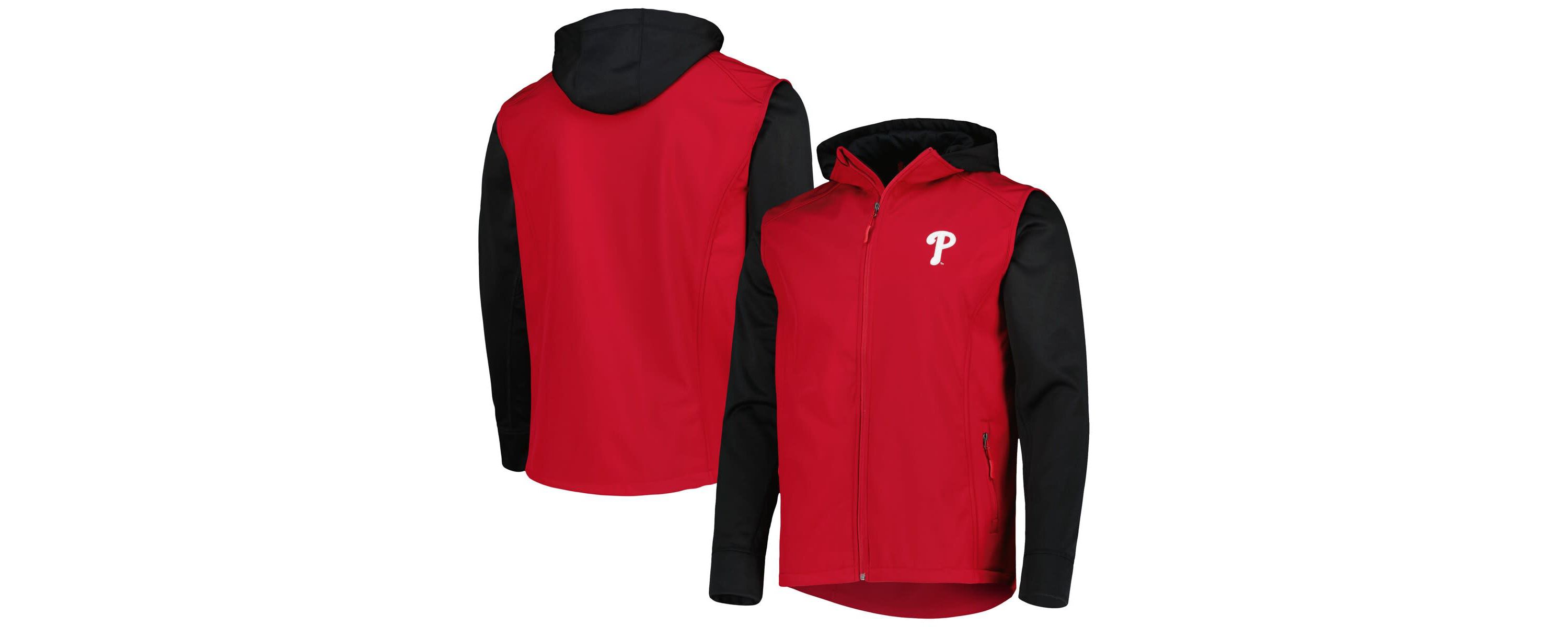 MLB Red/Black Philadelphia Phillies Alpha Full-Zip Jacket