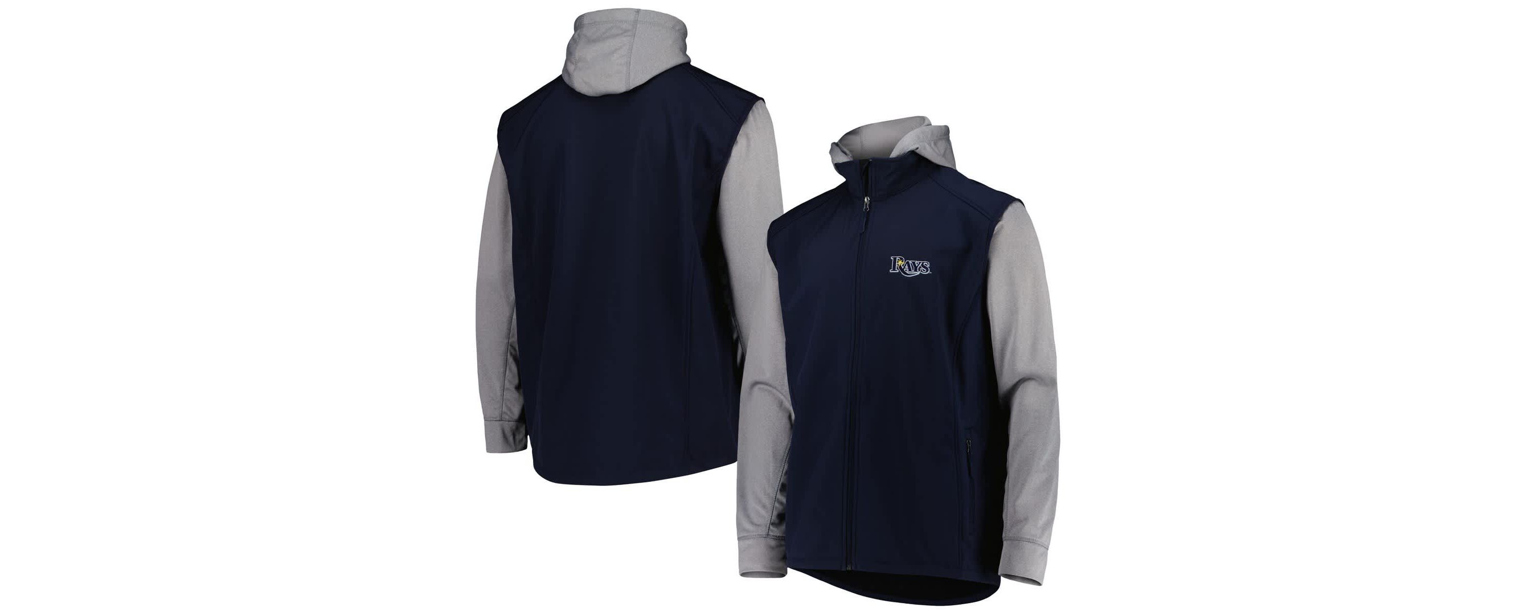 MLB Navy/Heather Tampa Bay Rays Alpha Full-Zip Jacket