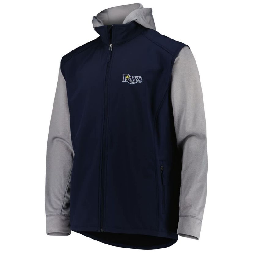 MLB Navy/Heather Tampa Bay Rays Alpha Full-Zip Jacket