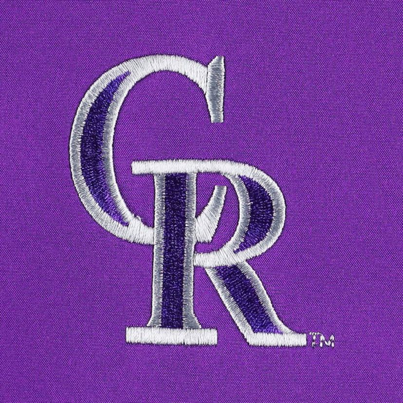 MLB Purple/Black Colorado Rockies Alpha Full-Zip Jacket