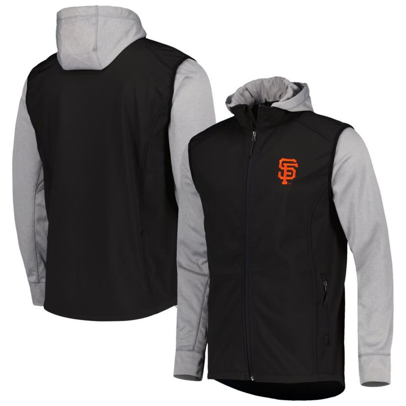 MLB Black/Heather San Francisco Giants Alpha Full-Zip Jacket
