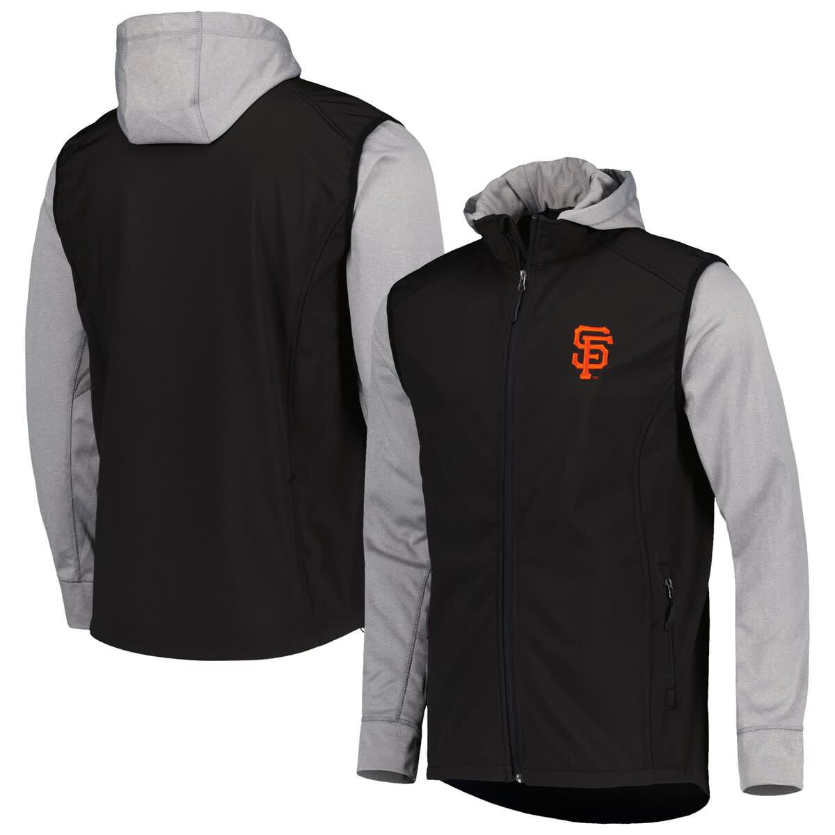 MLB Black/Heather San Francisco Giants Alpha Full-Zip Jacket