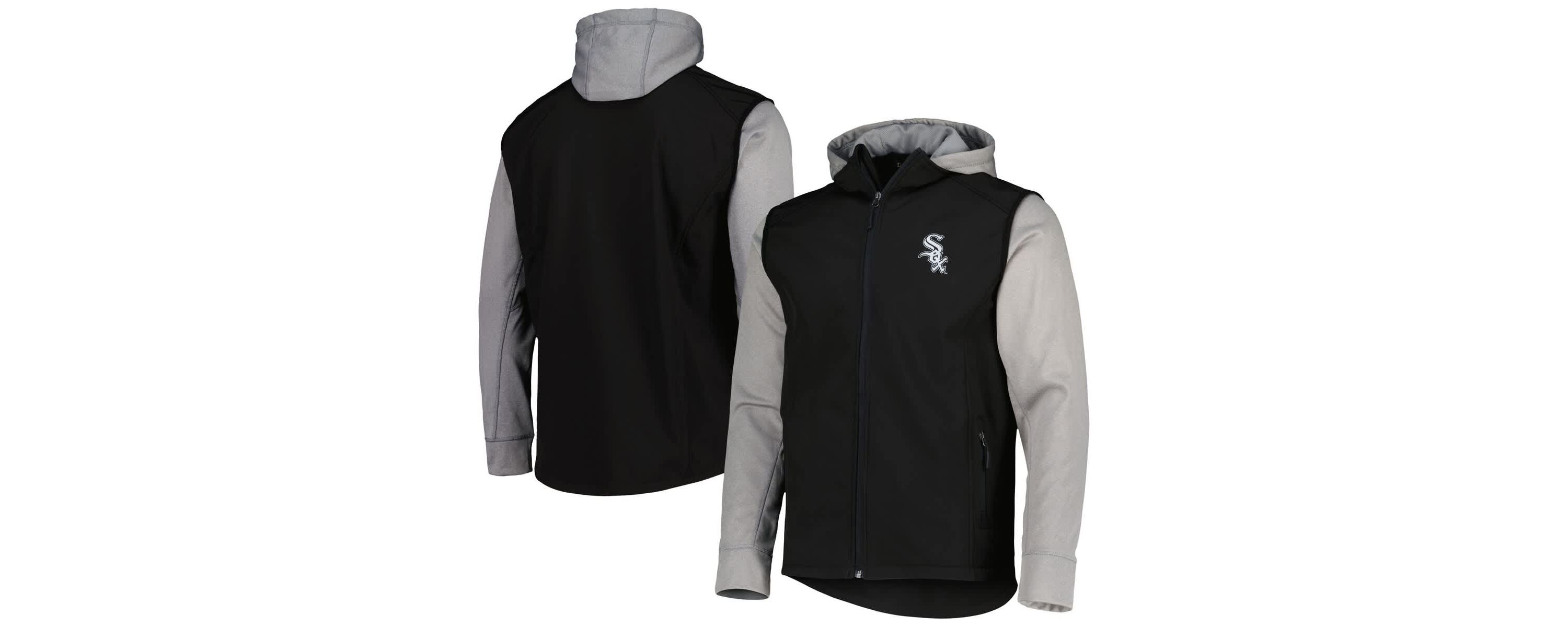 Chicago White Sox MLB Black/Heather Chicago Sox Alpha Full-Zip Jacket