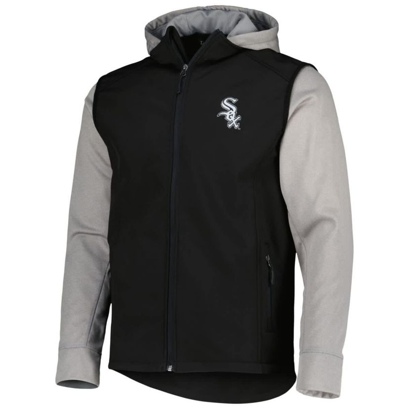 Chicago White Sox MLB Black/Heather Chicago Sox Alpha Full-Zip Jacket