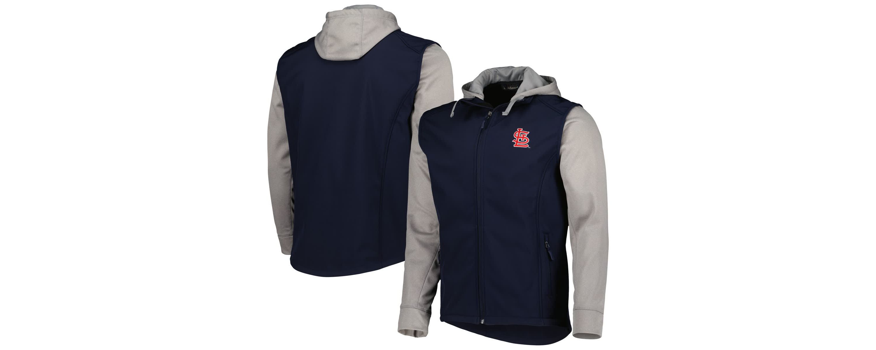 MLB Navy/Heather St. Louis Cardinals Alpha Full-Zip Jacket
