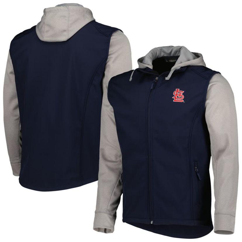 MLB Navy/Heather St. Louis Cardinals Alpha Full-Zip Jacket