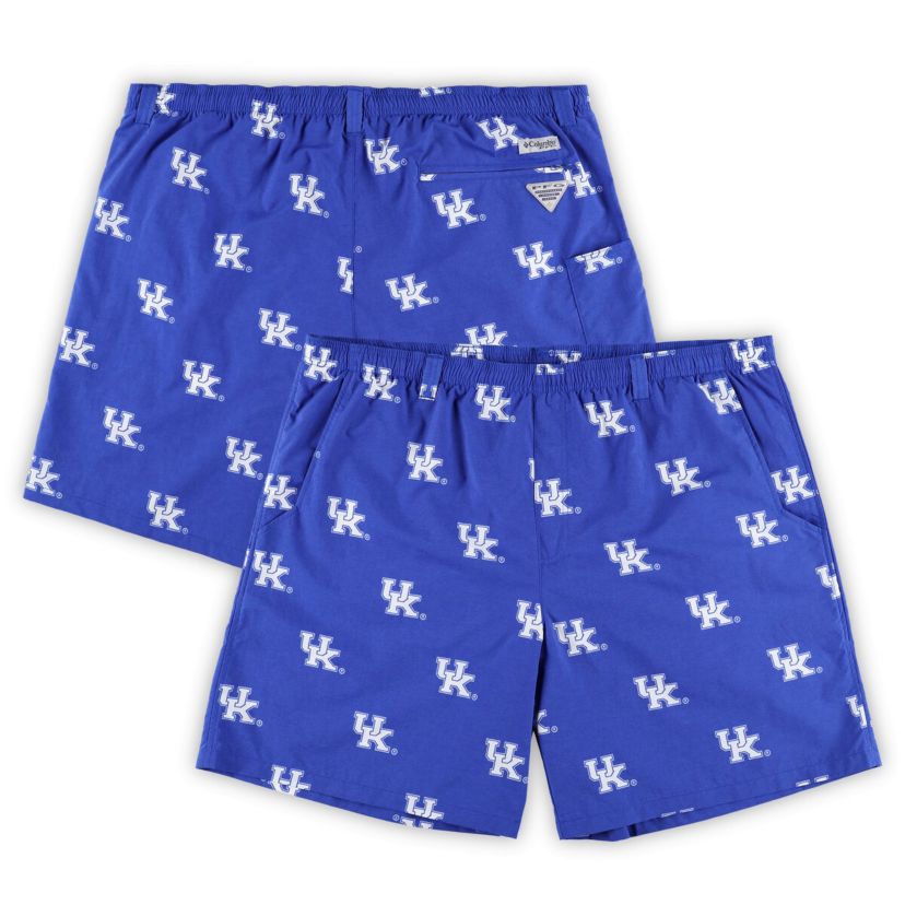 NCAA Kentucky Wildcats Big & Tall Backcast II Allover Print Logo Omni-Shade Shorts