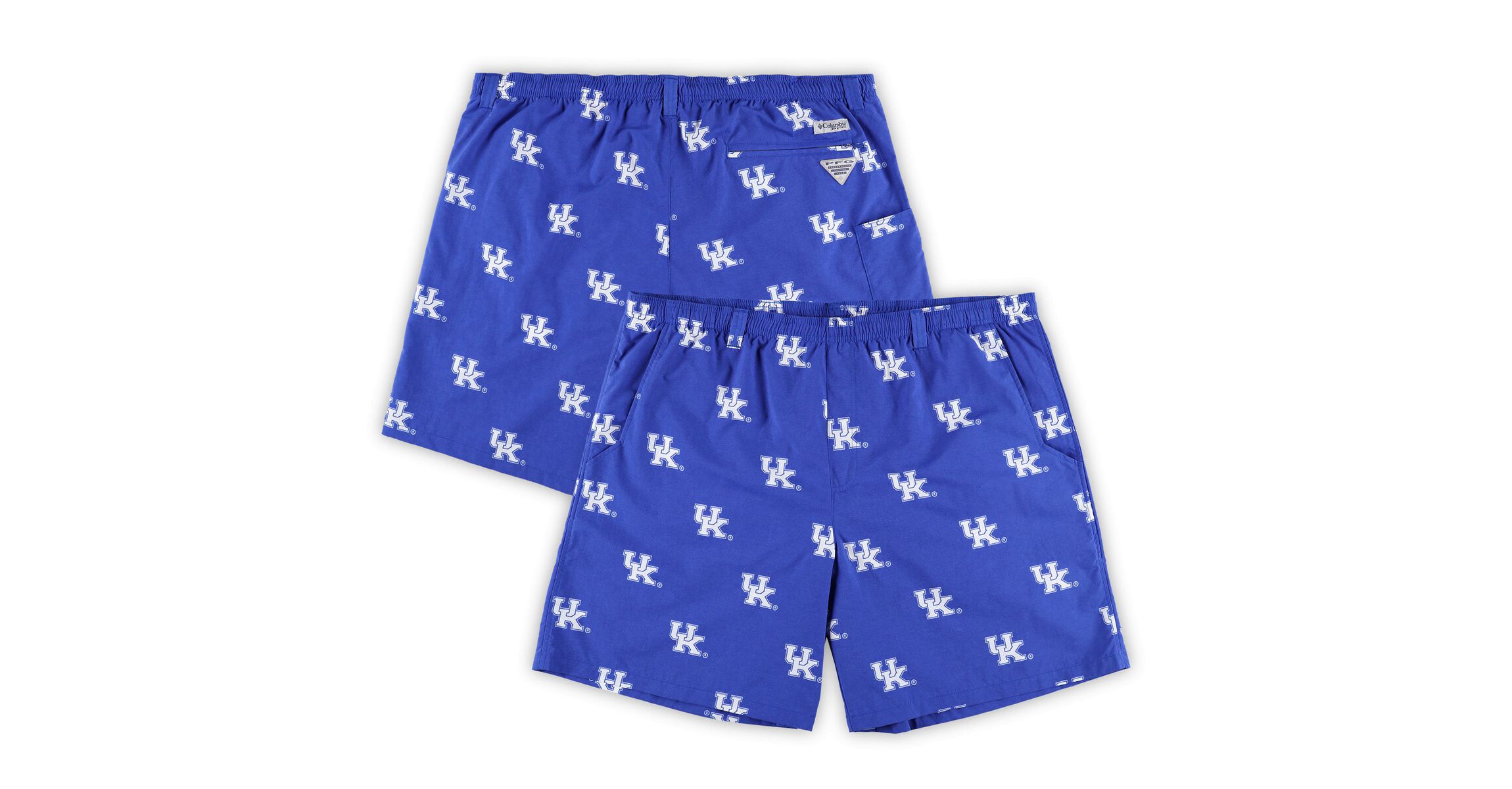 NCAA Kentucky Wildcats Big & Tall Backcast II Allover Print Logo Omni-Shade Shorts