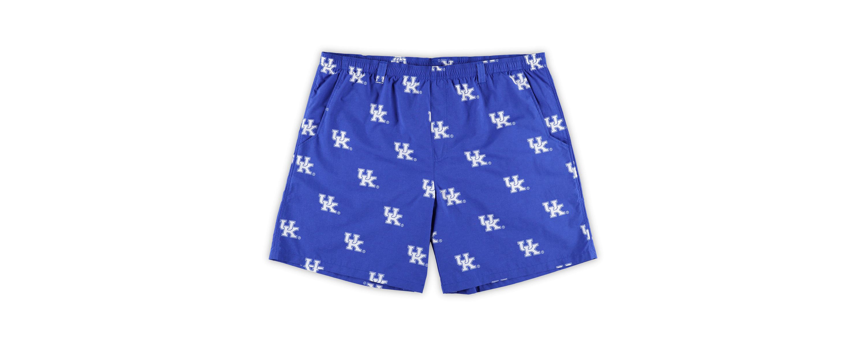 NCAA Kentucky Wildcats Big & Tall Backcast II Allover Print Logo Omni-Shade Shorts
