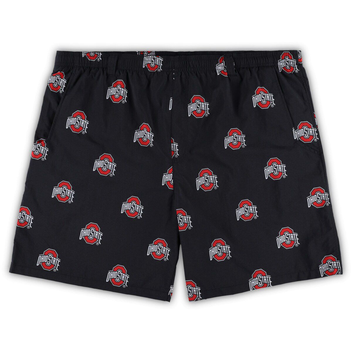 NCAA Ohio State Buckeyes Big & Tall Backcast II Allover Print Omni-Shade Shorts